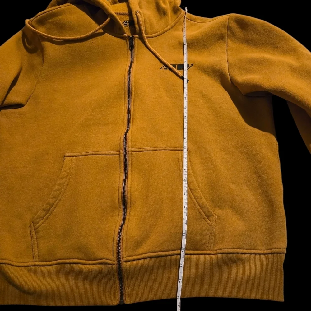 FLY RIDE509 TEMPER Mustard Yellow Zip-Up Hoodie